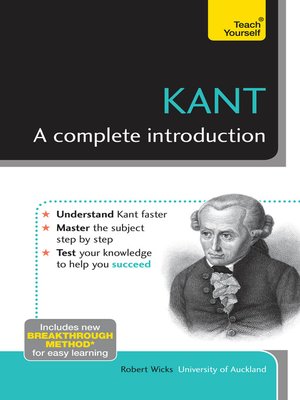 cover image of Kant - A Complete Introduction: Teach Yourself